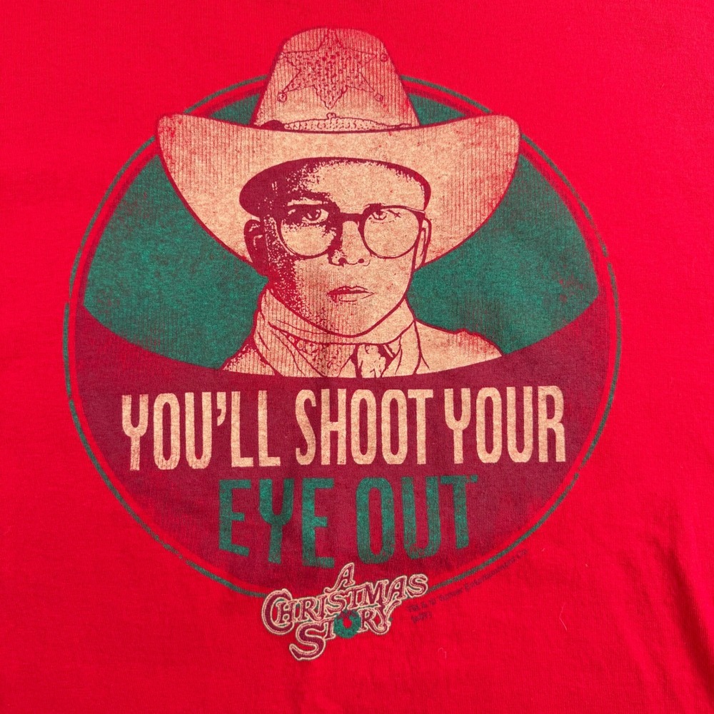 Christmas Story You'll Shoot Your Eye Out Graphic T Shirt Large Red
Mens‎ logo